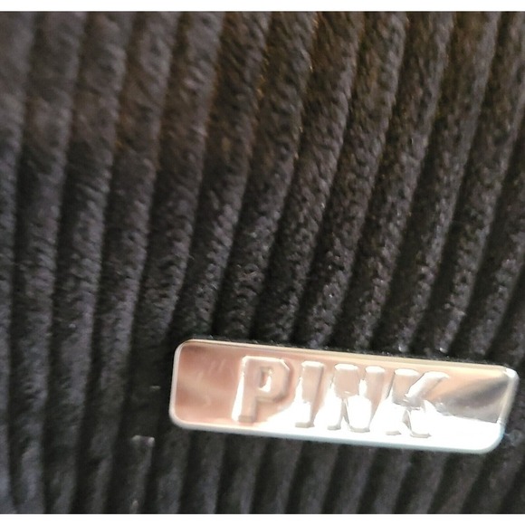 VICTORIA'S SECRET "PINK" CLASSIC CORDUROY BACKPACK BLACK LARGE NEW - Picture 2 of 7